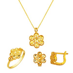Midyat 22 Carats sans Pierre 3&rsquo; Or Set