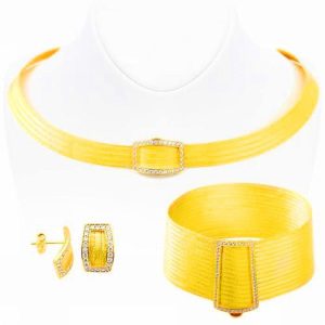 13 Rangs Trabzon Tresse 14 Carats Parure