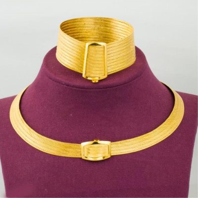 11 Sıralı Taşsız Altın Trabzon Hasır Set - 14K - 60.18g - EZ Gold