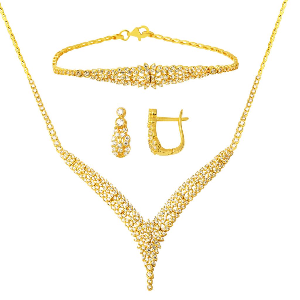 Lierre Or Mariage Bijou Parure