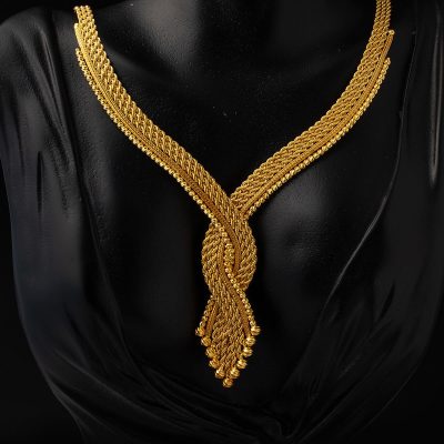 Örgü Zincir Dorika Toplu Altın Takı Seti - 14K - 24.93g - EZ Gold
