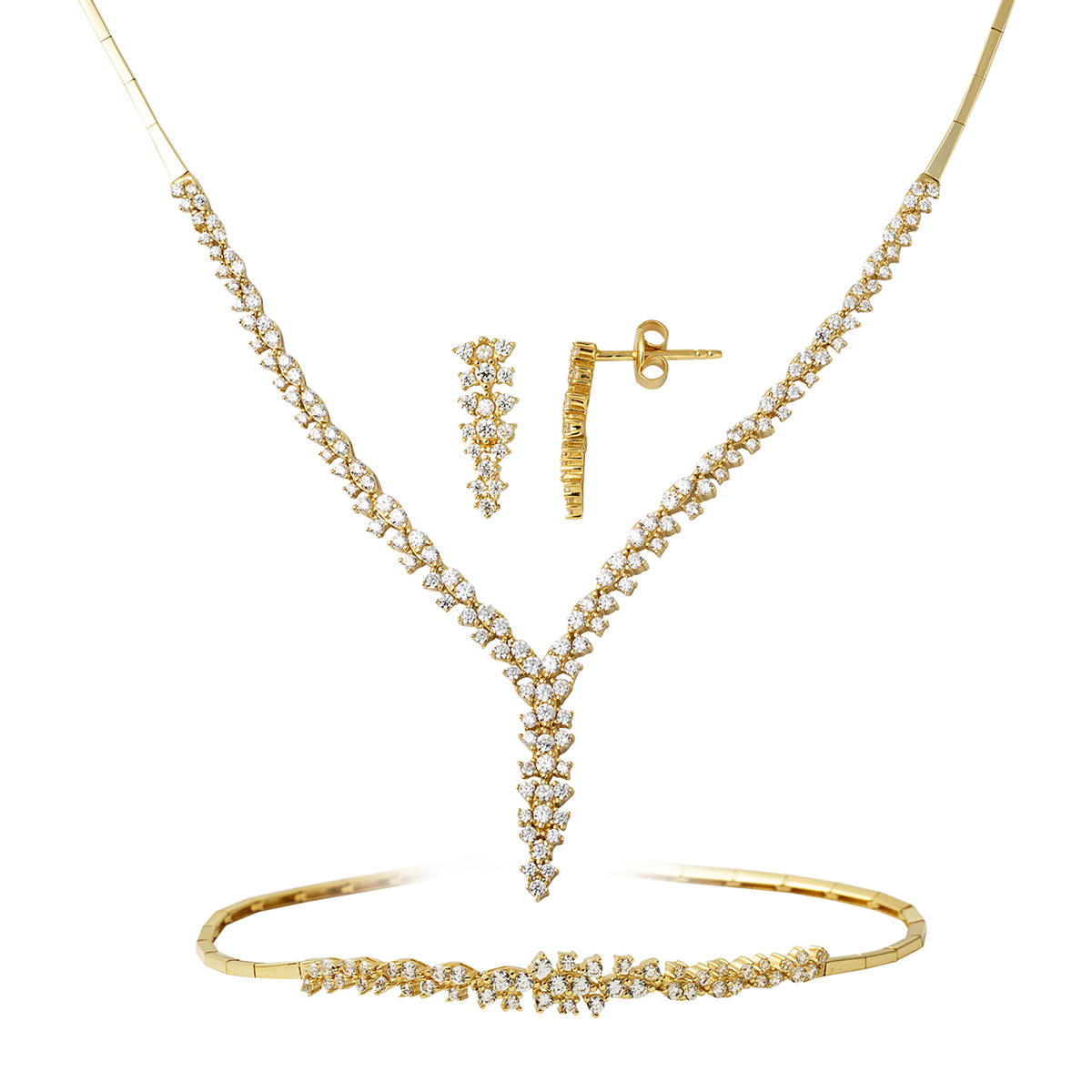 Lierre Jaune Or Parure