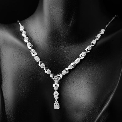 Beyaz Papatya Baget Taşlı Altın Set - 14K - 15.62g - EZ Gold