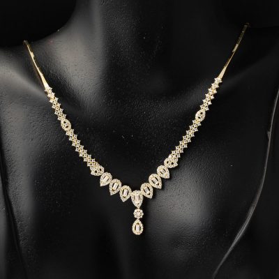 Drop Baguette with Stones Gold Takı Seti - 14K - 13.61g - EZ Gold