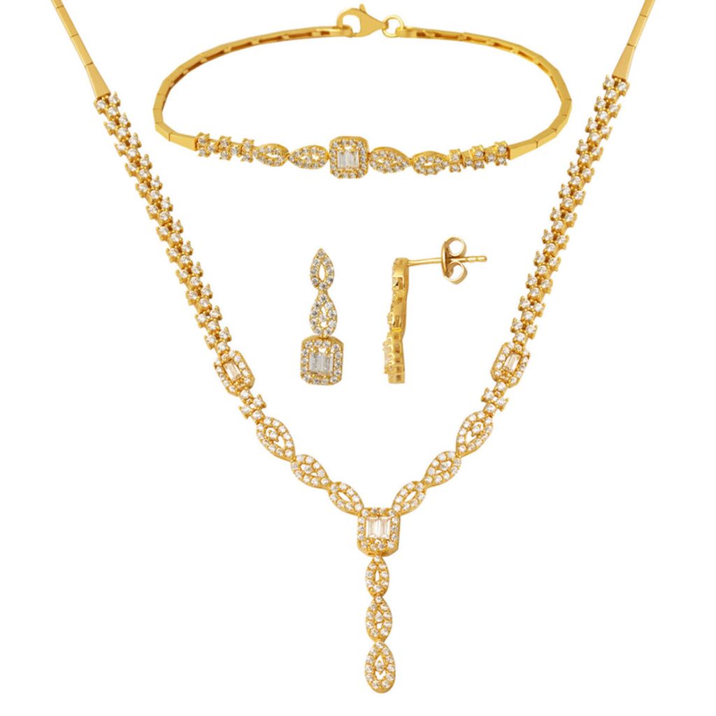 Yellow Gold Baguette Set