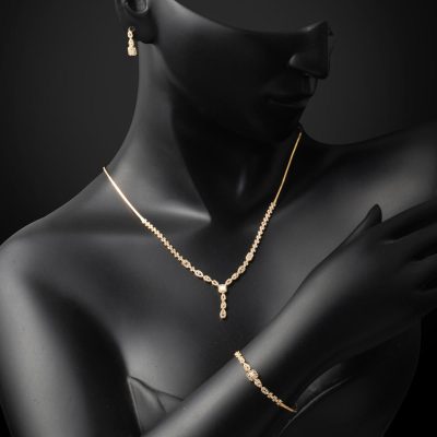 Sarı Gold Baguette Set - 14K - 12.05g - EZ Gold
