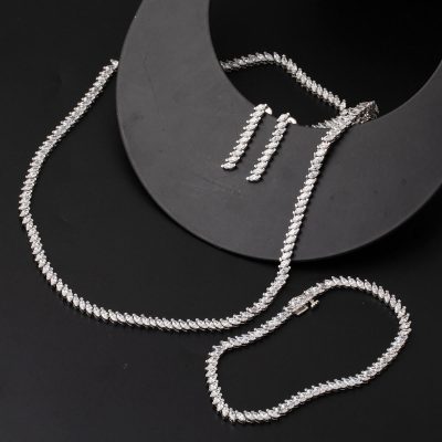 Markiz Suyolu Beyaz Altın Set 14 Ayar - 14K - 29.82g - EZ Gold