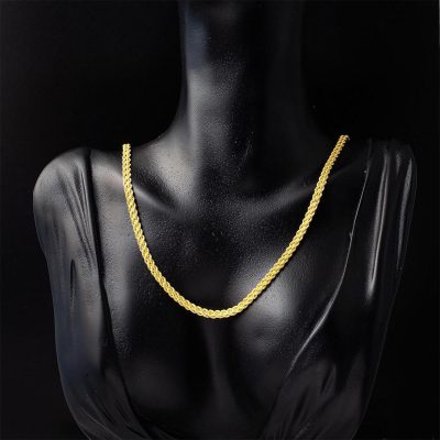 Halat Burma Zincirli Sarı Altın Spor Set - 14K - 7.63g - EZ Gold