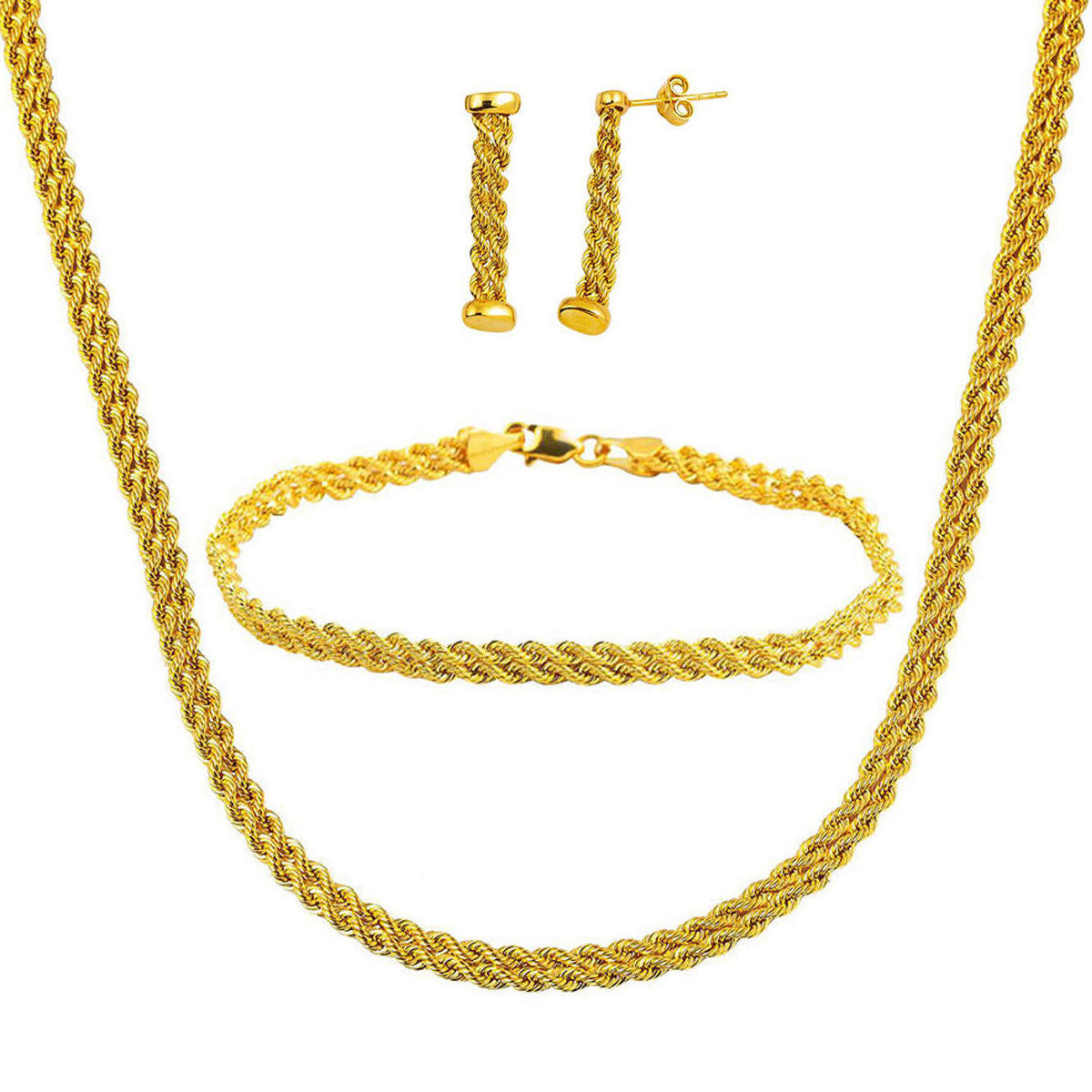 Halat Tressé Or Bijou Parure