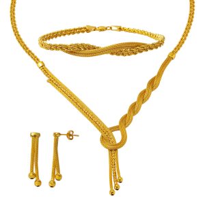 Torsadée sans Pierre Or Bijou Parure