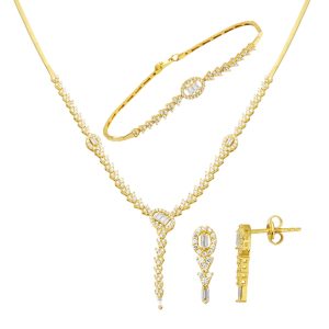 Baguette 14 Karat Gold Set