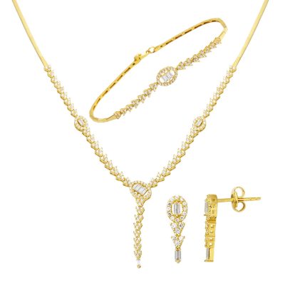 Baguette 14K Gold Set