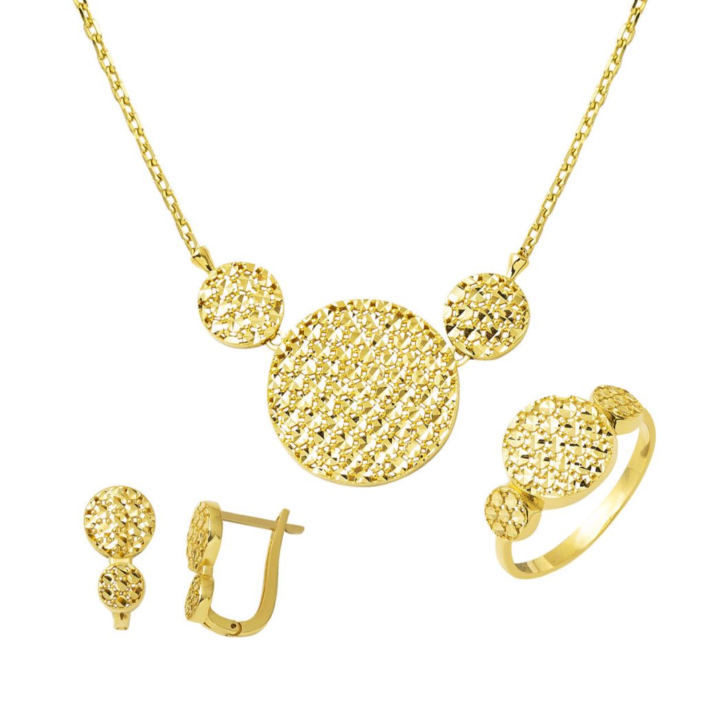 Fleur de Vie 14 Carats Or Bijou Parure