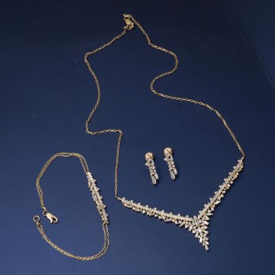 Baget Tasarım 14 Ayar Altın Nişan Seti - 14K - 12.56g - EZ Gold