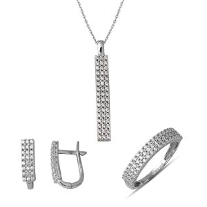 Su Yolu Design 14 Carats Blanc Or Spor Set