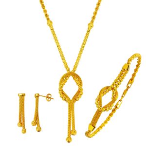 Infini Tresse a Chaine Or Parure