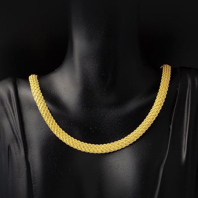 4 Sıra Burgu Örgülü Altın Set - 14K - 18.32g - EZ Gold