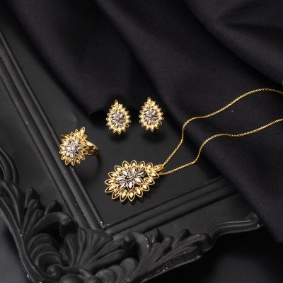 Yaşam Çiçeği 14 Ayar Altın Spor Set - 14K - 12.05g - EZ Gold