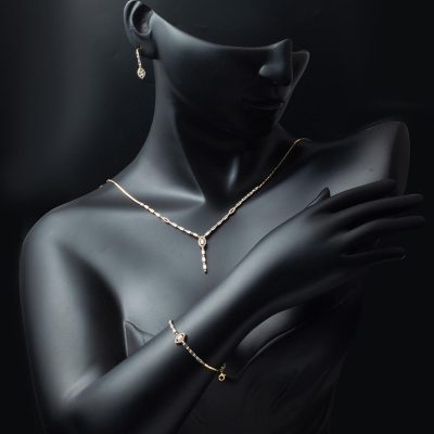 Baget Tasarım Altın Takı Seti - 14K - 16.83g - EZ Gold