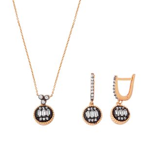 Necklace & Earring Rose Gold Set