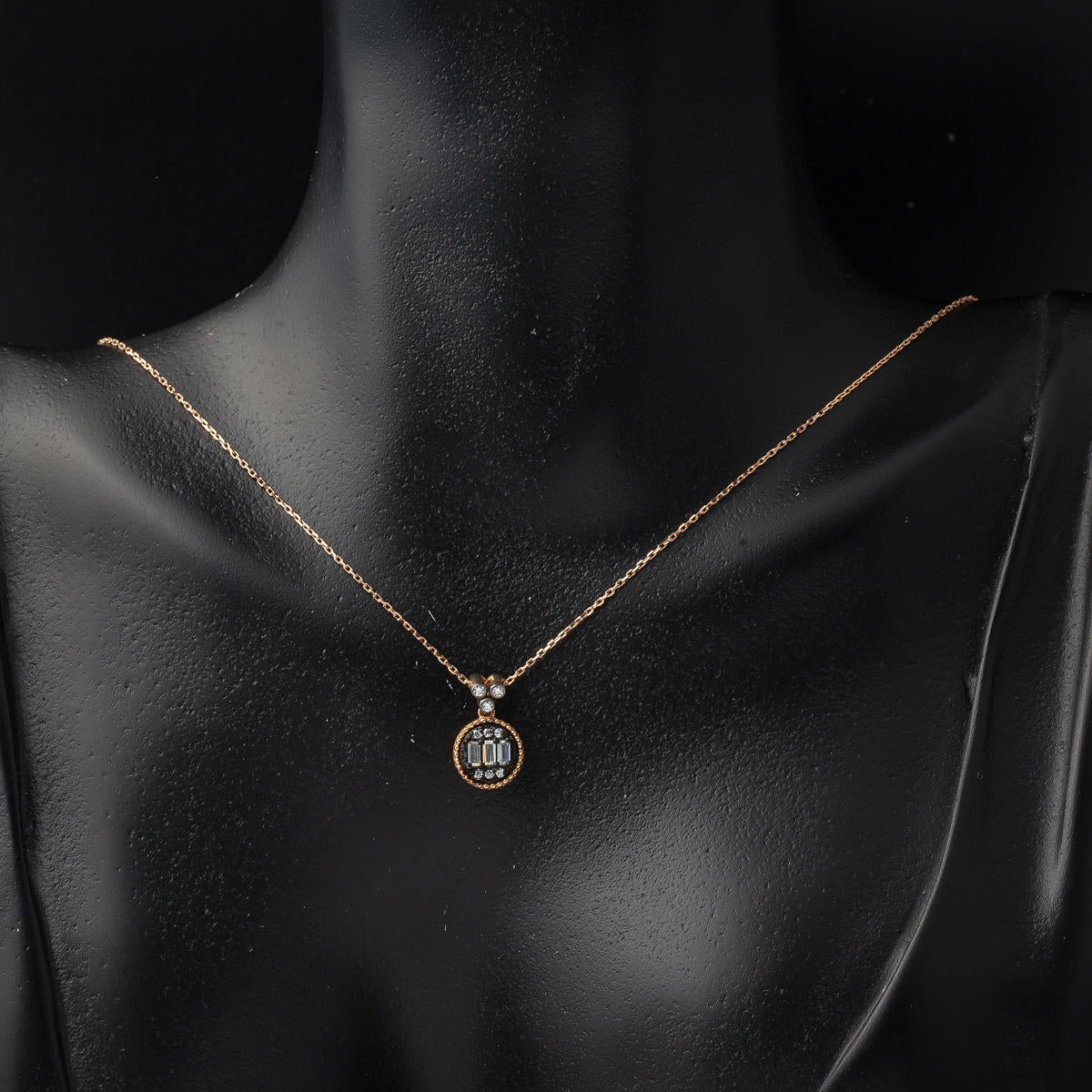 Kolye & Küpe Rose Altın Set - Görsel 2