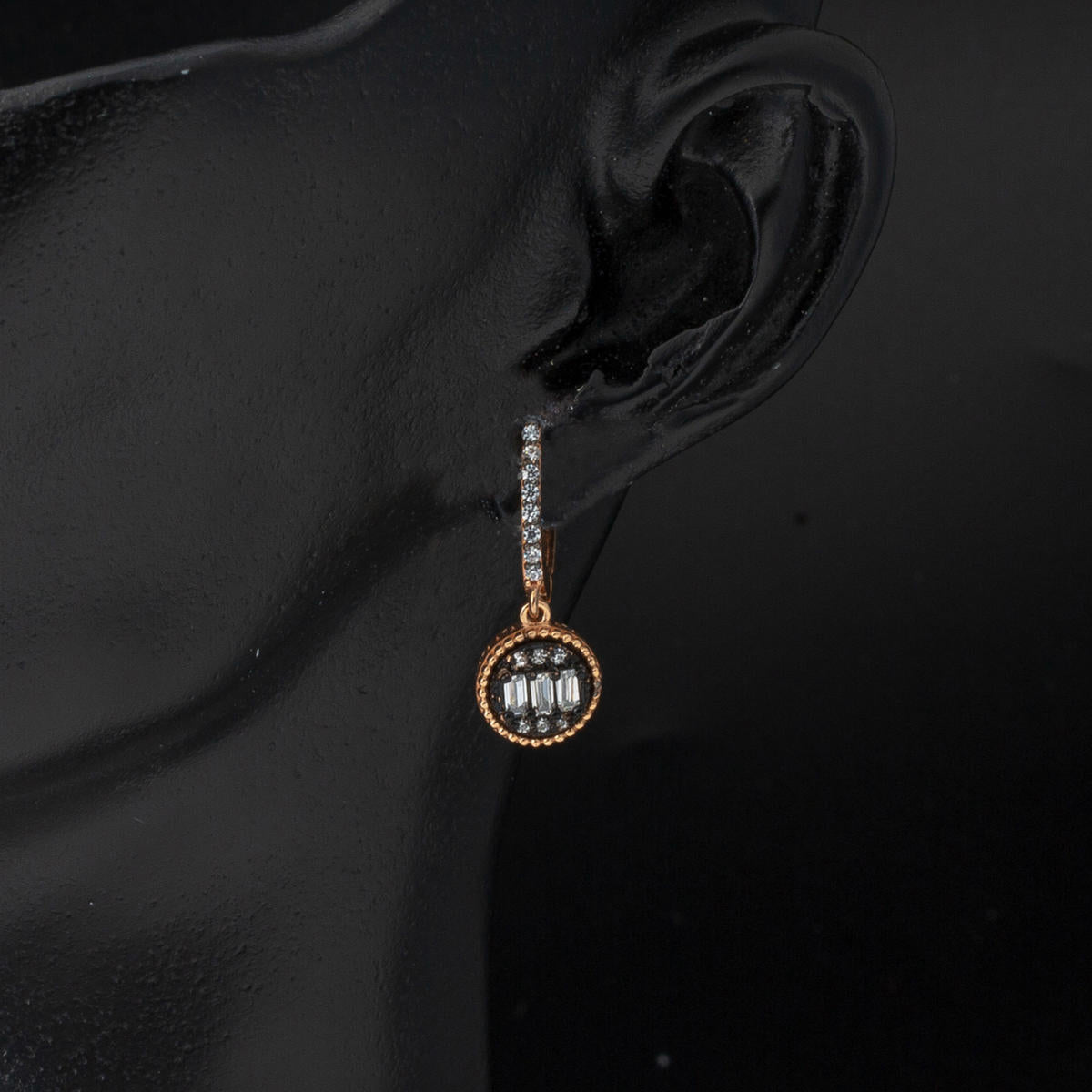 Kolye & Küpe Rose Altın Set - Görsel 4