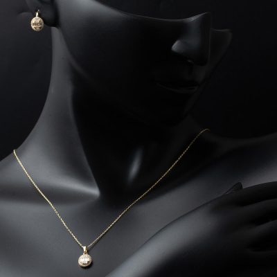 Baget Kolye & Küpeli 14 Ayar Altın Set - 14K - 5.66g - EZ Gold