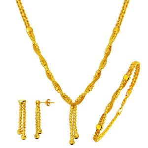 Lierre Tresse a Chaine Or Parure