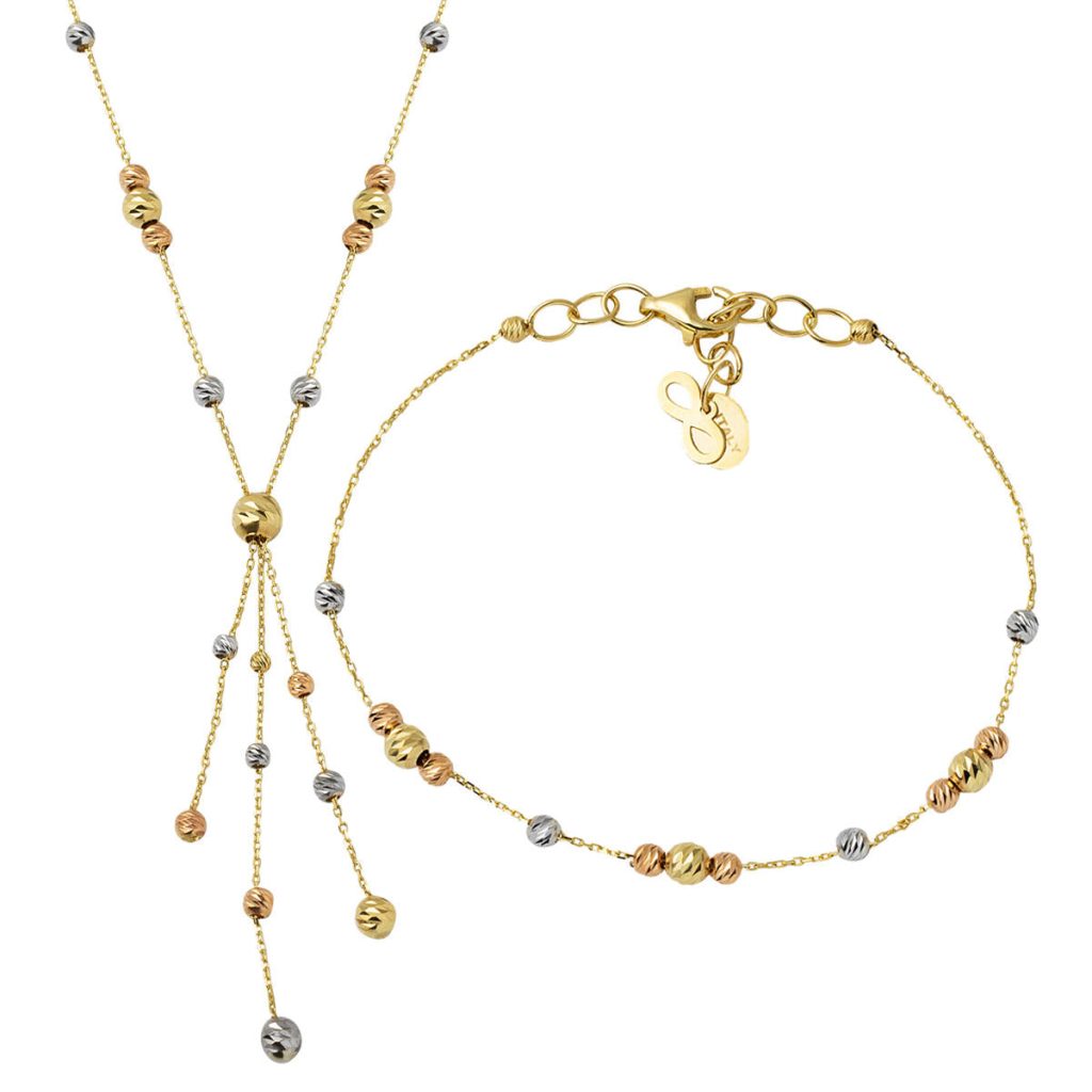 with Tassels Ball 14 Karat Gold Set