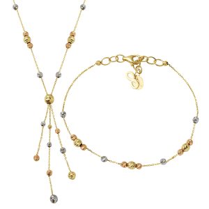 with Tassels Ball 14 Karat Gold Set