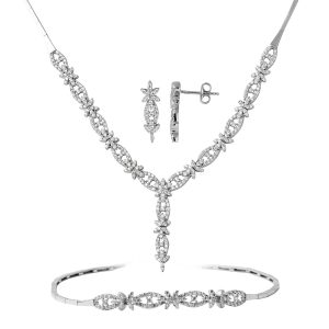 White Butterfly 14 Karat Gold Set