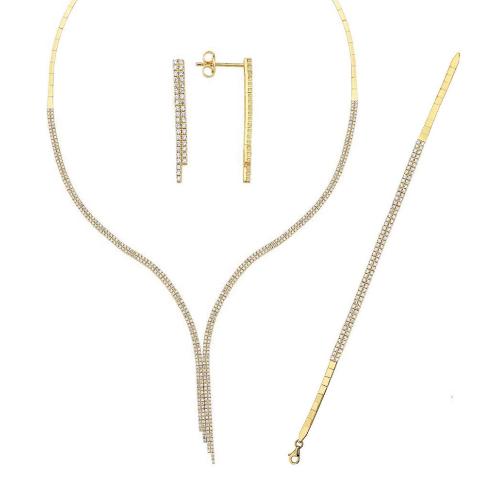 Çift Rangs Filigrane Or Bijou Parure