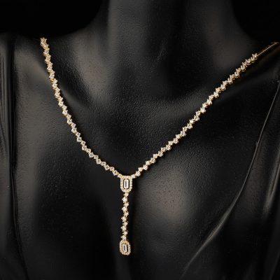 Baget Taşlı Altın Düğün Takı Seti - 14K - 13.9g - EZ Gold