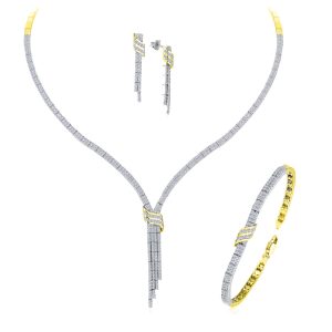 Çift Rangs Filigrane Or Mariage Bijou Parure