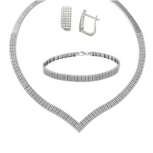 4 Row Filigree Çavuş White Gold Set