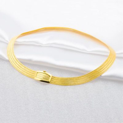 9 Sıralı Taşsız 14 Ayar Trabzon Hasır Altın Set - 14K - 65.08g - EZ Gold