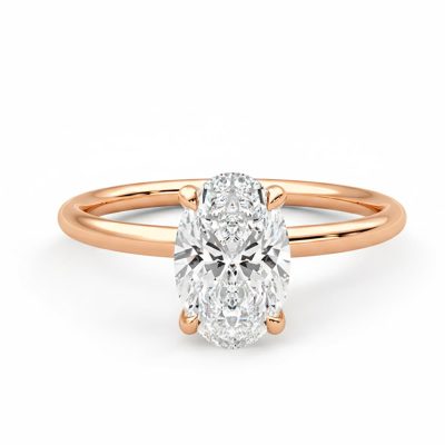 1 ct. Mozanit Solitaire Ring – 14K Rose Gold - 14K - 1.7g - EZ Gold