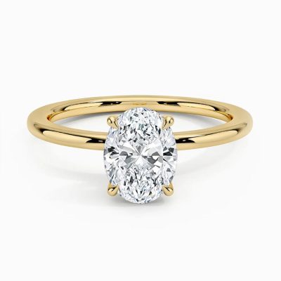1 Karat Oval Mozanit Ring – 14K Gold - 14K - 1.7g - EZ Gold