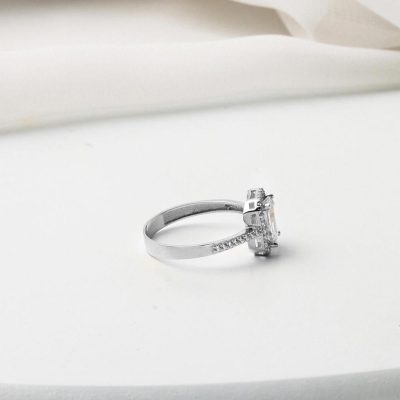 Beyaz Or Baguette 14 Carats Bague - 14K - 2.26g - EZ Gold