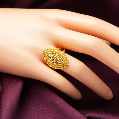 22 Carats Markiz Fleur de Vie Or Bague - 22K - 5.12g - EZ Gold