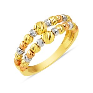 Çift Row Doriclı Italian 14 Karat Ring Gold