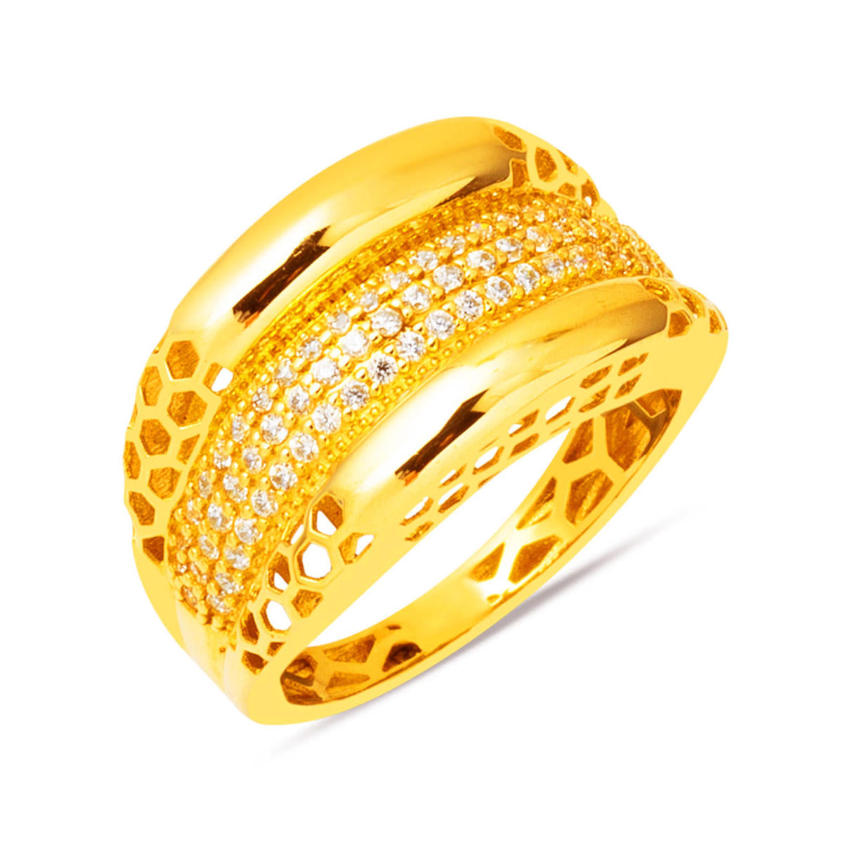 Bombeli Design 22 Carats Spor Or Bague