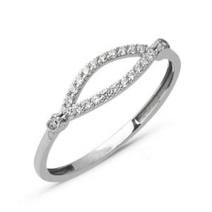 Minimaliste Design Blanc Or Spor Bague