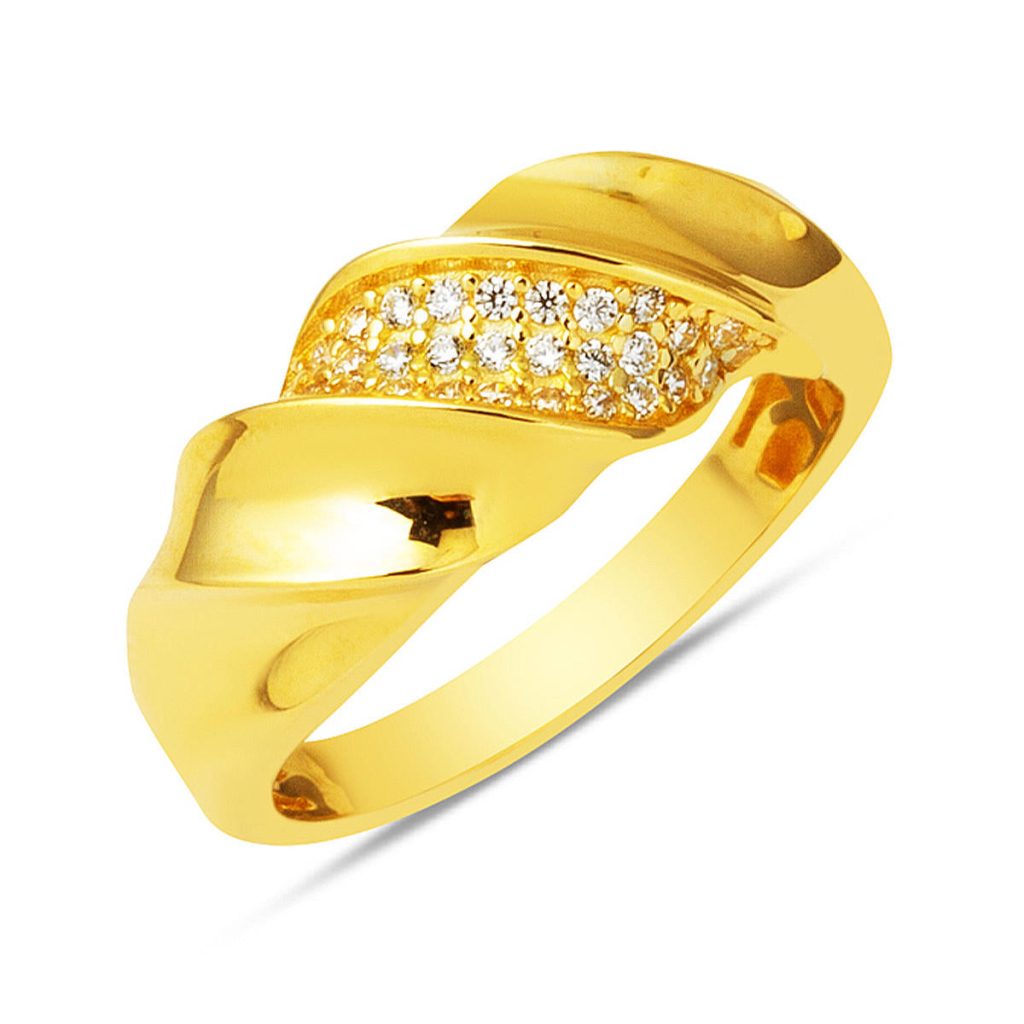 Twisted 14 Karat Spor Gold Ring