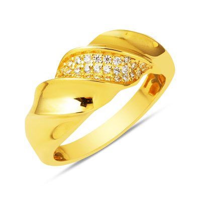 Twisted 14K Spor Gold Ring