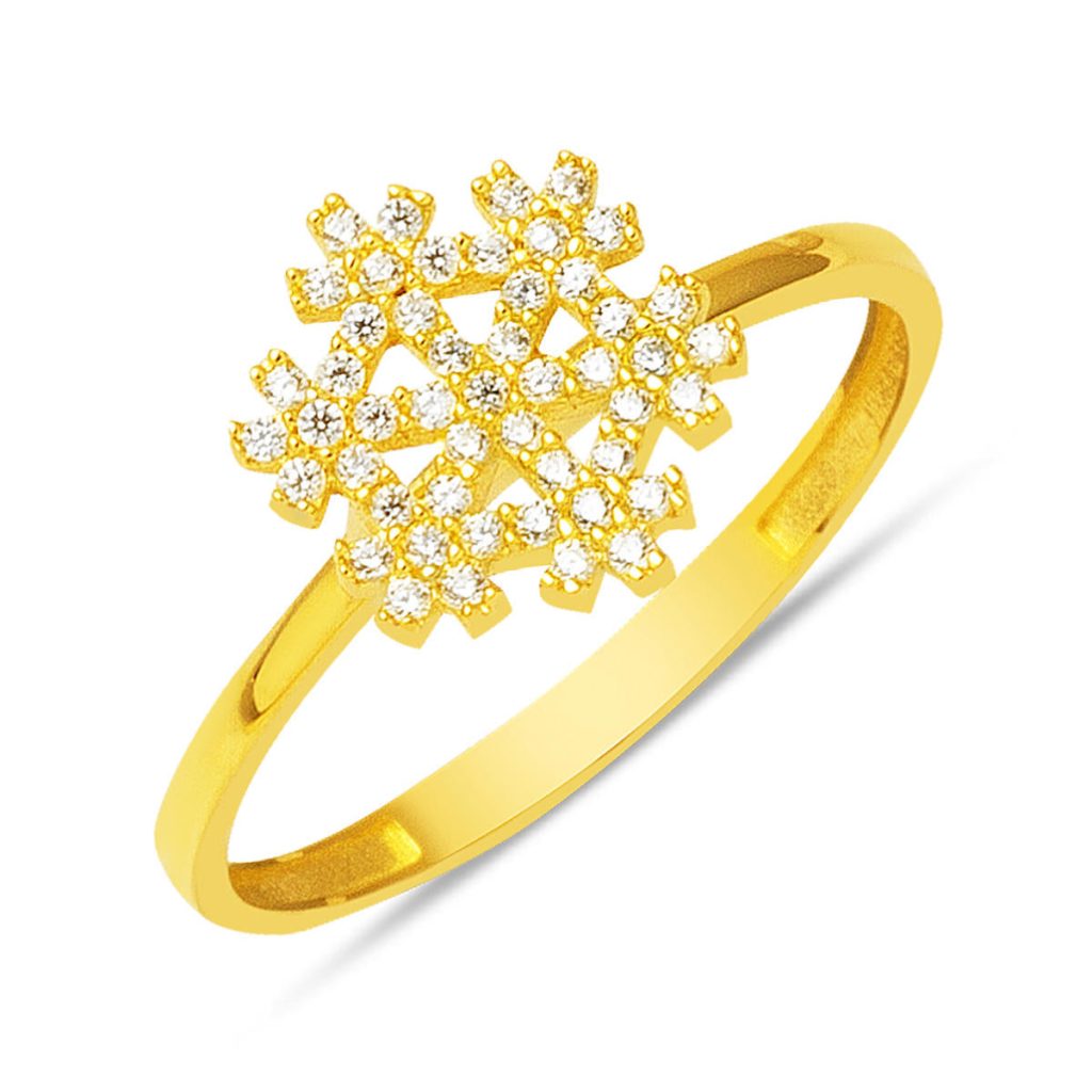 14 Carats Kar Tanesi Or Spor Bague