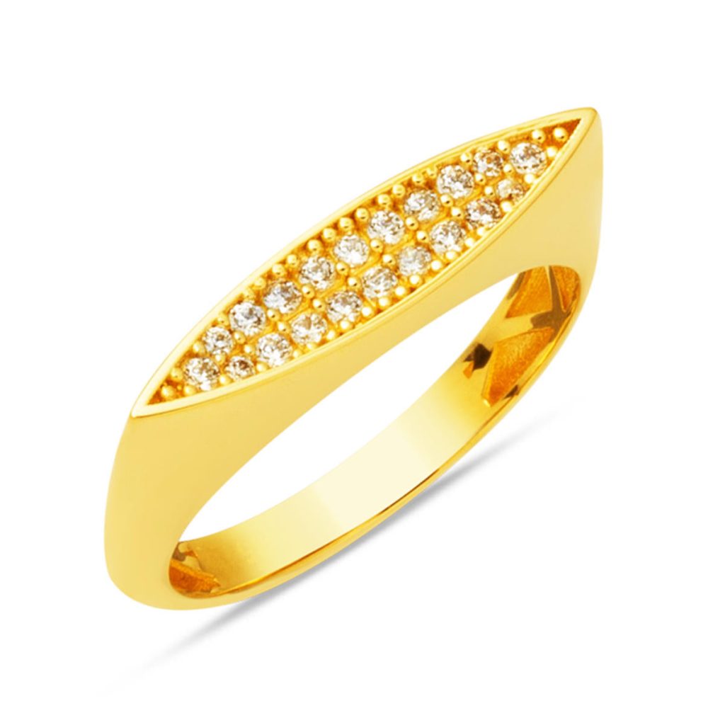 Marquise Design avec Pierres 14 Carats Bague