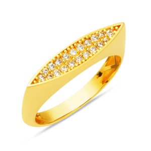 Marquise Design with Stones 14 Karat Ring