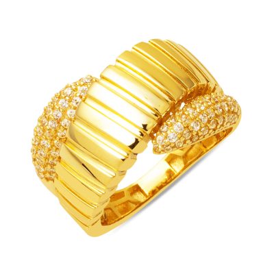 Sarmal Desenli 14 Carats Bague Or