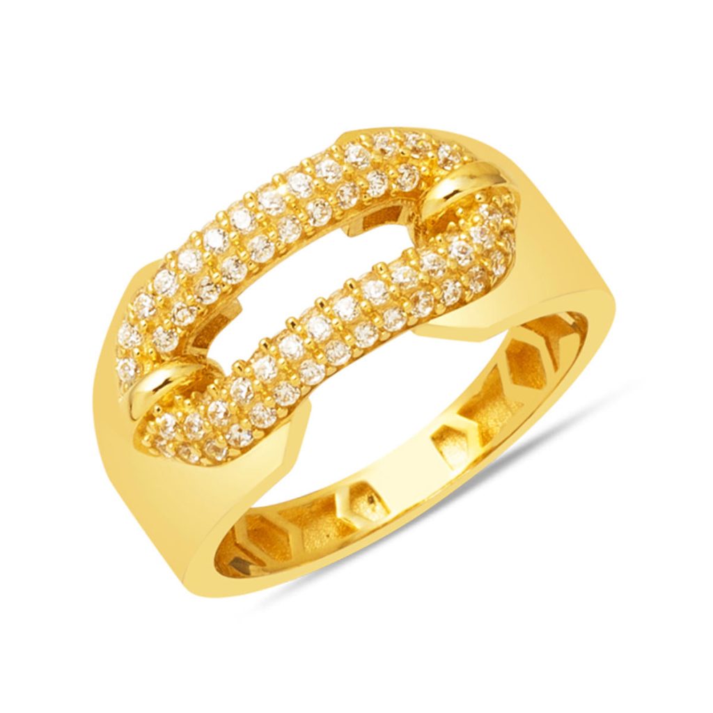 Modern Design 14 Karat Women's Ring